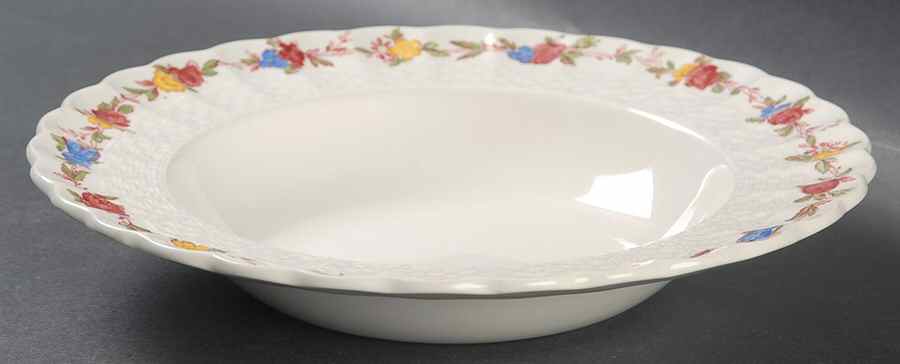 Wicker Rose Rim Soup Bowl by Spode-1