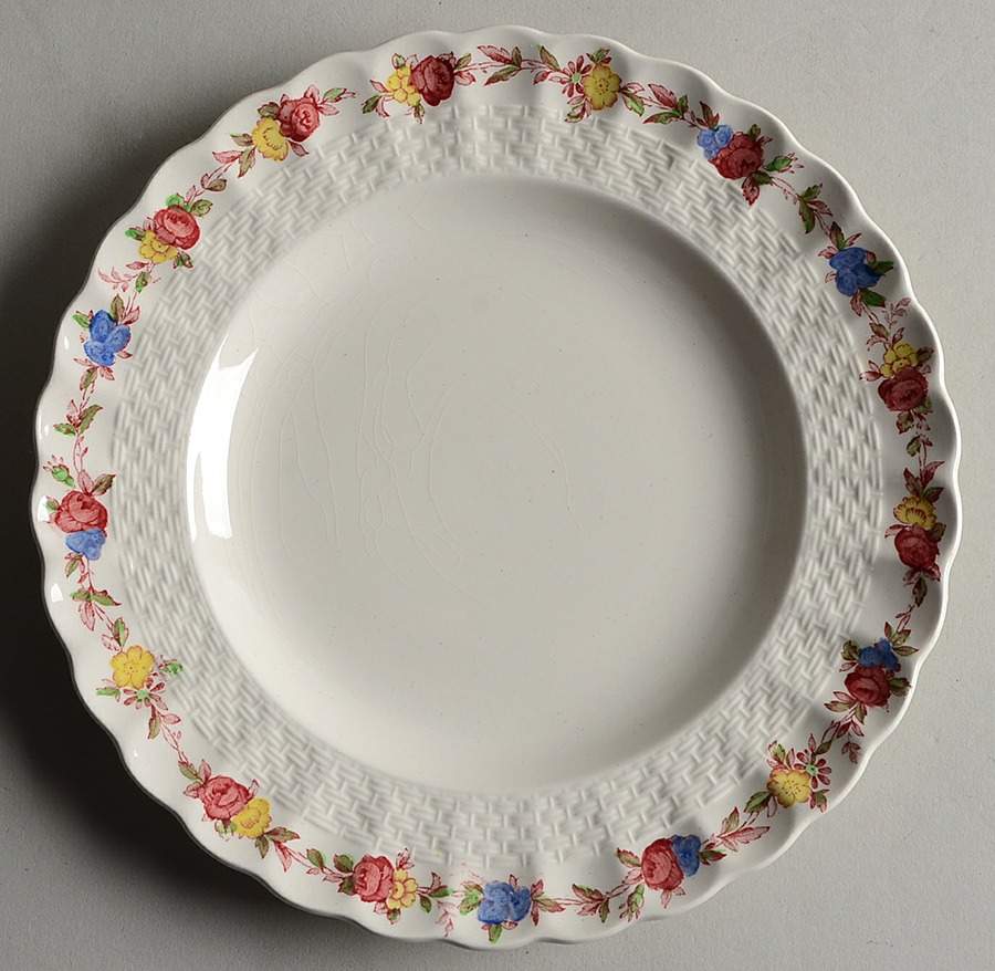 Wicker Rose Salad Plate by Spode-1