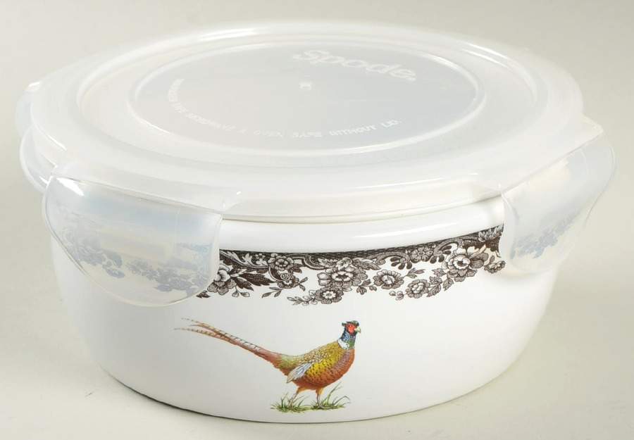 Woodland 5" Round Food Storage Container & Plastic Lid by Spode-1