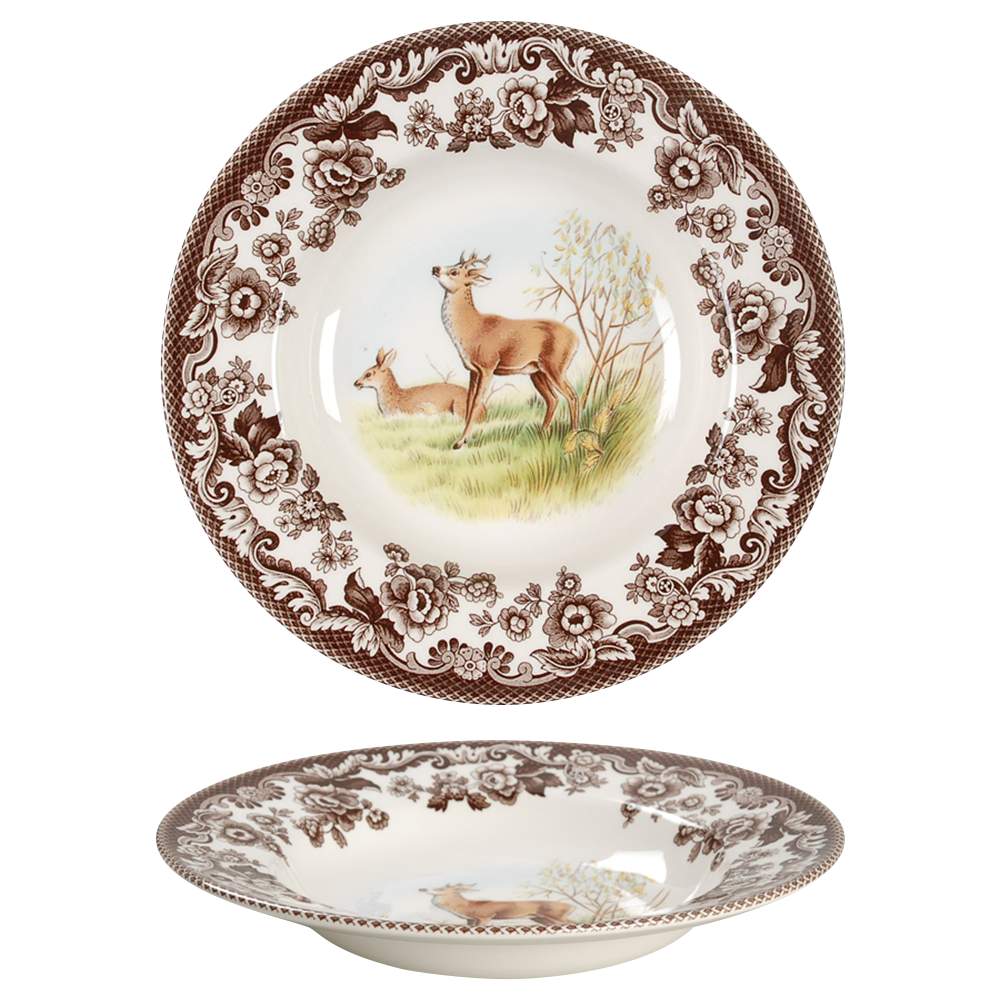 Woodland Large Rim Soup Bowl by Spode-1