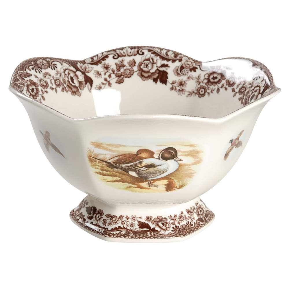 Woodland Footed Hexagonal Bowl by Spode-1