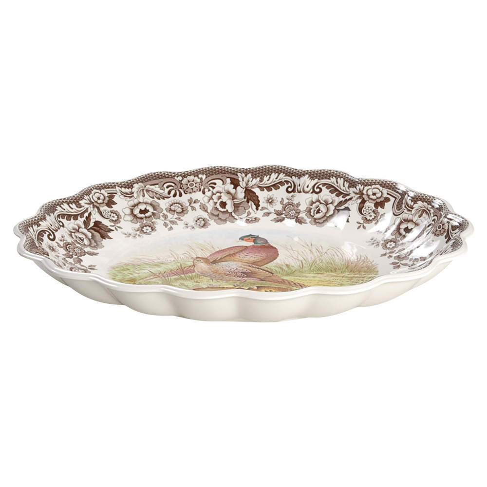 Woodland 15" Oval Fluted Dish by Spode-1