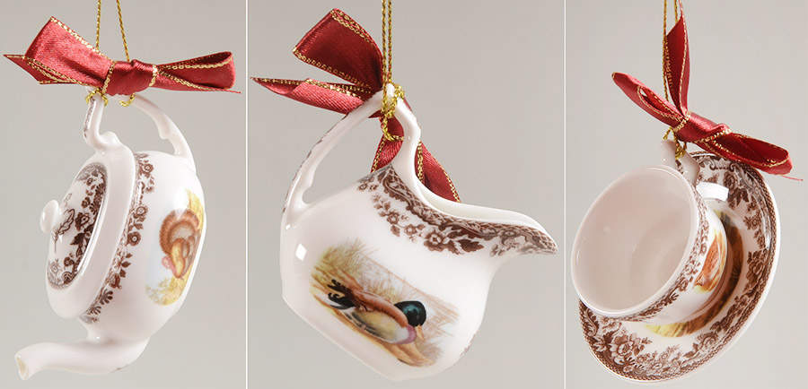 Woodland (Set of 3) Ornament (Pitcher,Cup & Saucer &Teapot) by Spode-1