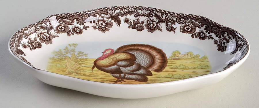 Woodland Oval Pickle Dish by Spode-1