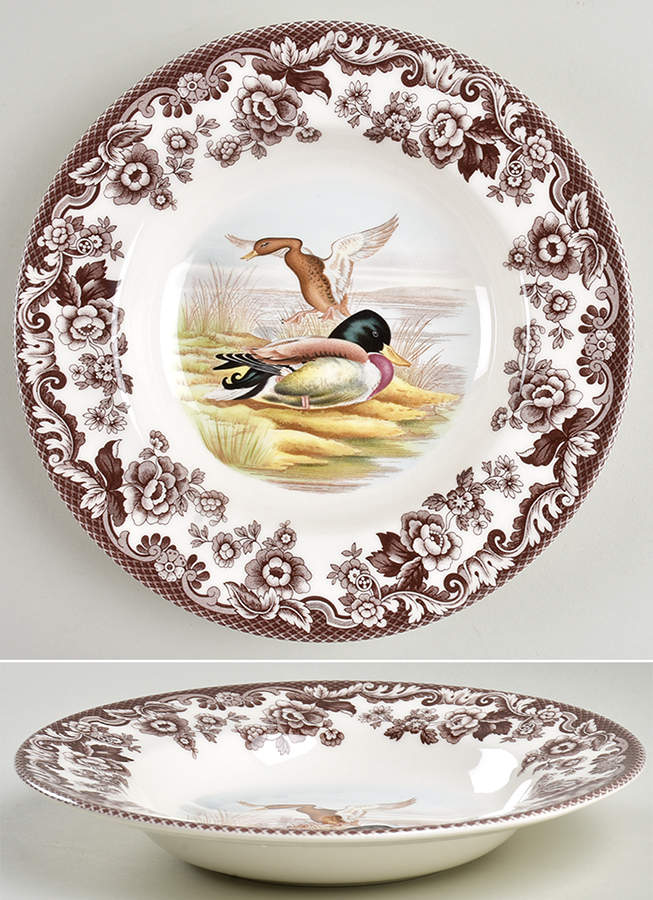 Woodland Large Rim Soup Bowl by Spode-1