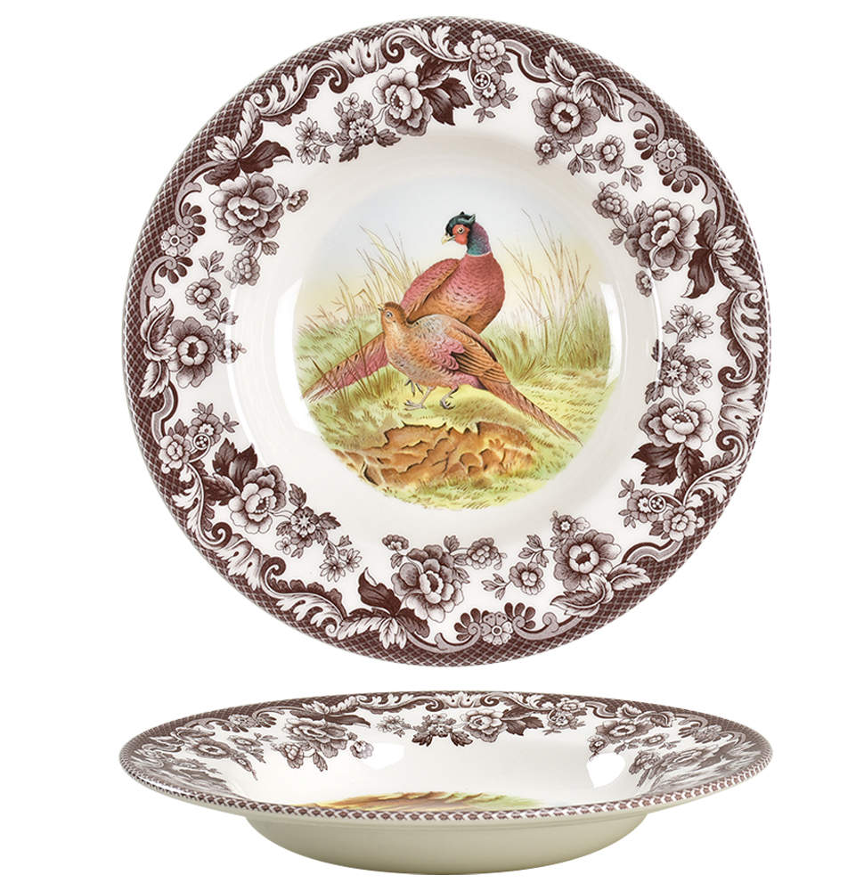 Woodland Large Rim Soup Bowl by Spode-1