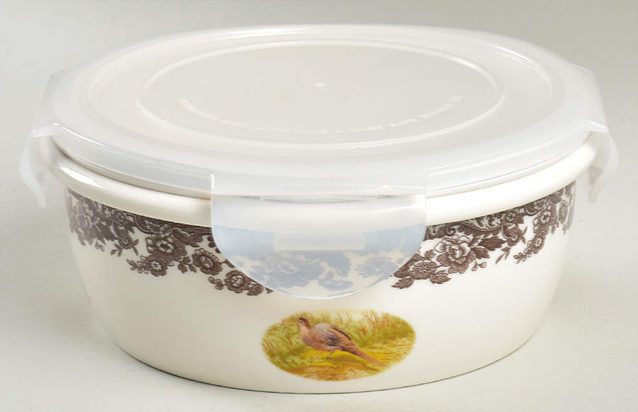 Woodland 6" Round Food Storage Container & Plastic Lid by Spode-1