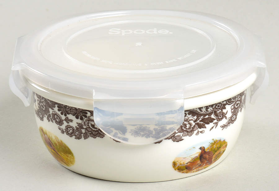 Woodland 4" Round Food Storage Container & Plastic Lid by Spode-1