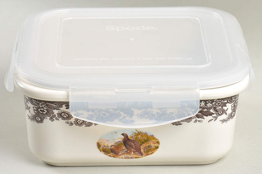 Woodland 7" Square Food Storage Containber & Plastic Lid by Spode-1