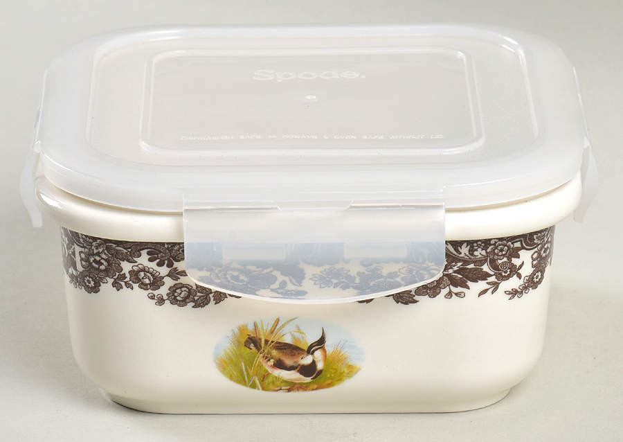 Woodland 5" Square Food Storage Container & Plastic Lid by Spode-1