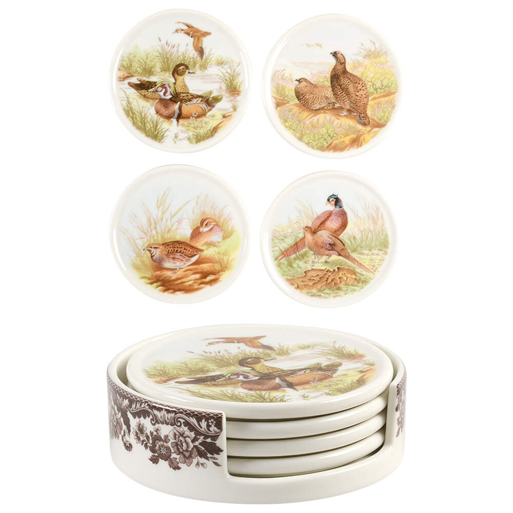 Woodland Coaster & Holder - Set of 4 Motifs by Spode-1