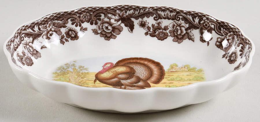 Woodland 6" Oval Fluted Dish by Spode-1