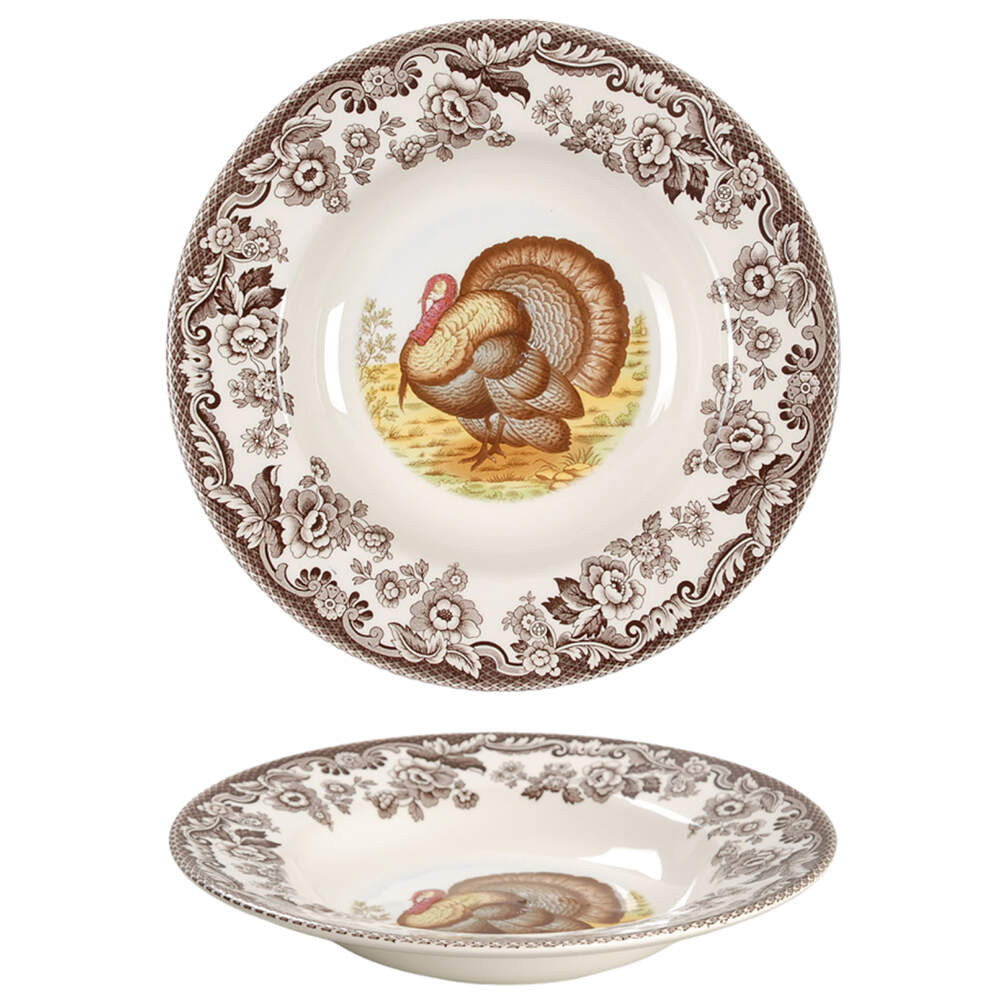 Woodland Large Rim Soup Bowl by Spode-1