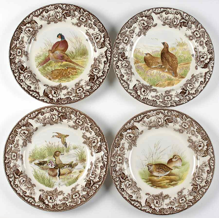 Woodland Dinner Plate - Set of 4 Motifs by Spode-1