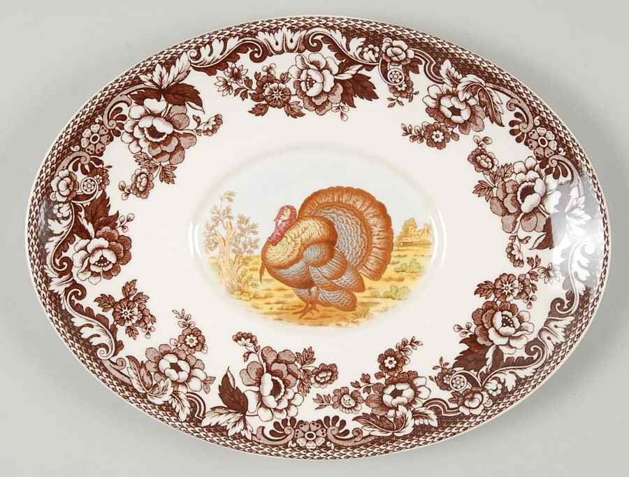 Woodland Underplate for Gravy Boat by Spode-1