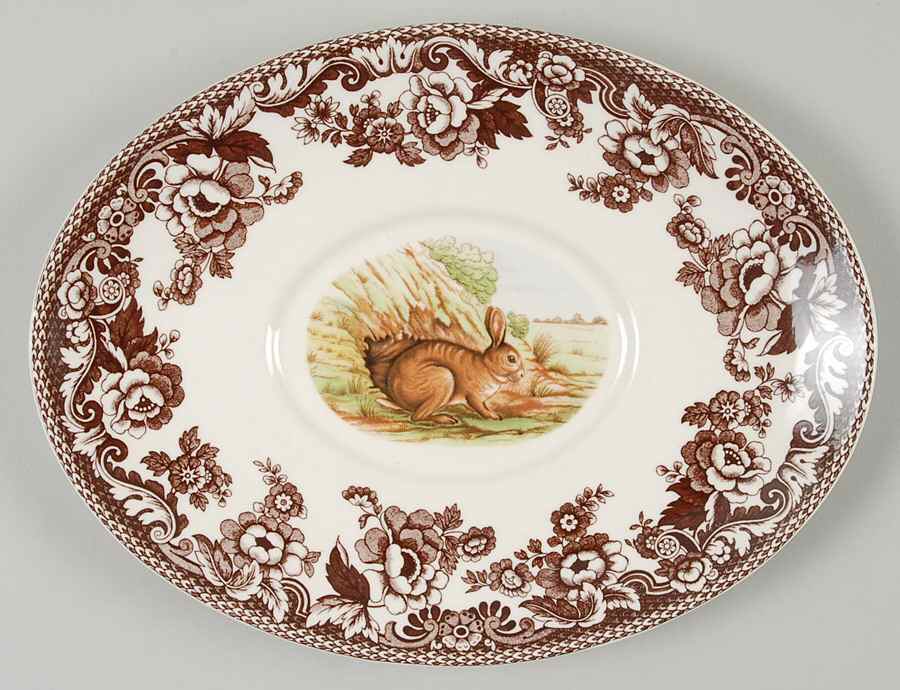 Woodland Underplate for Gravy Boat by Spode-1