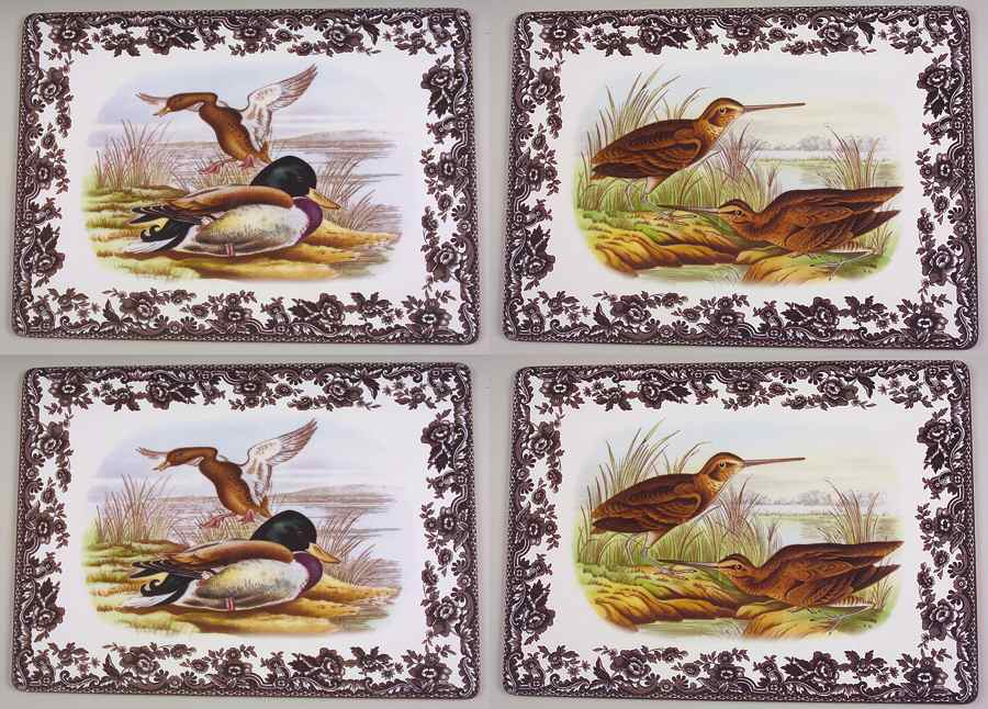 Woodland Corkboard Placemat - Set of 4 (2 each Motif 1 & 2) by Spode-1