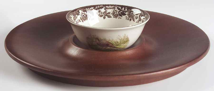Woodland Chip/Dip 2pc (Wood Plt & Potpourri/Nut Bowl) by Spode-1