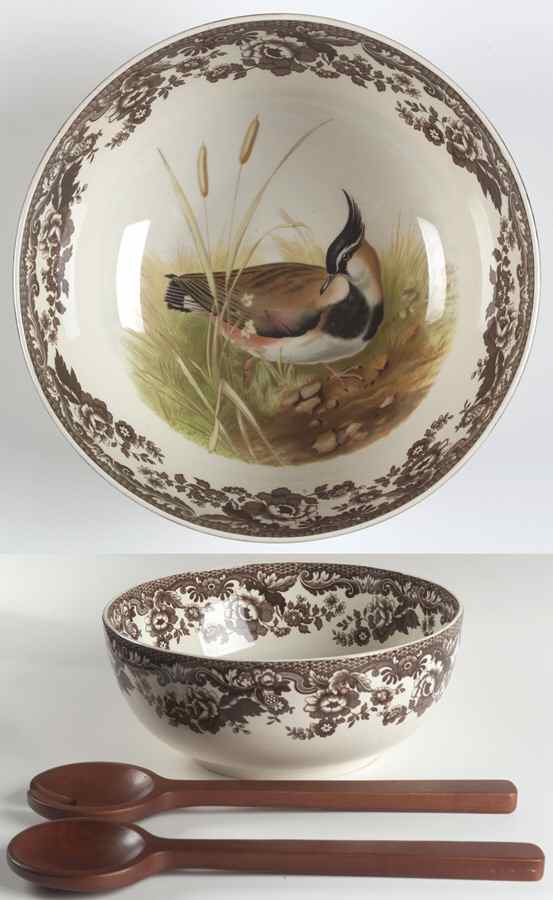 Woodland Salad Set (SB9M1 & Wood Server) by Spode-1