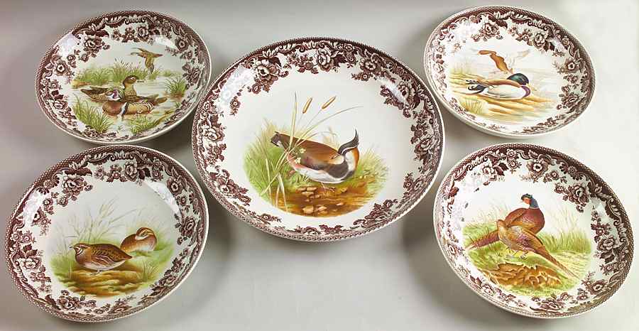 Woodland 5 Pc Pasta Set (Pasta 12" + 4 Pasta Indivudals by Spode-1