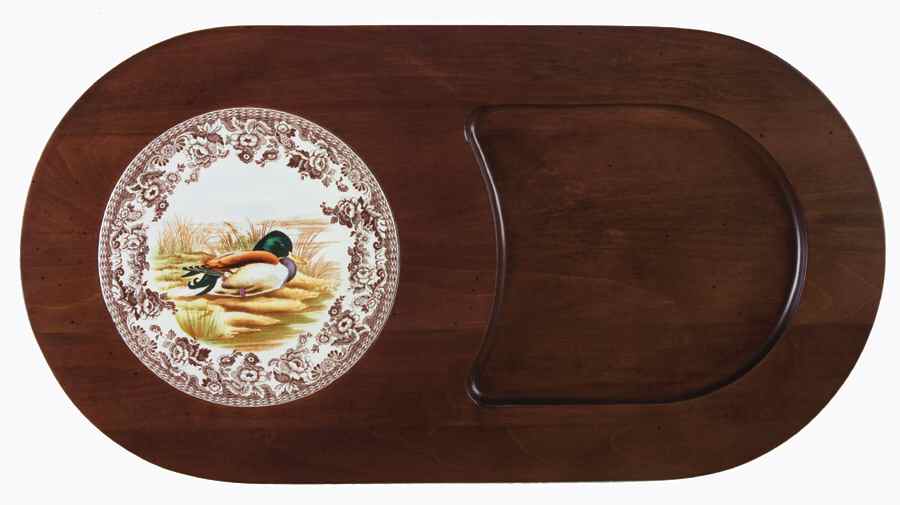 Woodland Cheese & Cracker-Oval Wood Tray by Spode-1