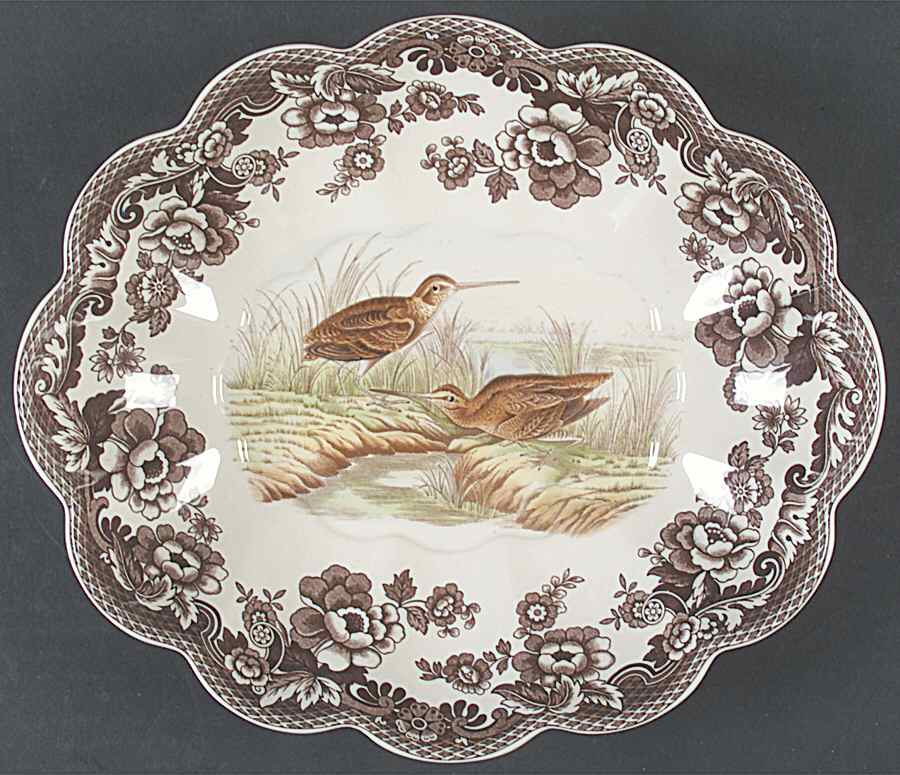 Woodland 10" Oval Fluted Dish by Spode-1