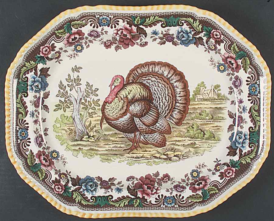 Woodland 16" Oval Turkey Platter by Spode-1