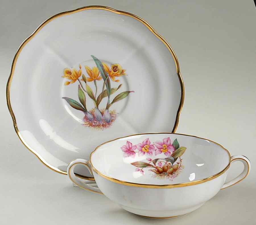 Y5552 (Scalloped) Flat Cream Soup Bowl & Saucer Set by Spode-1