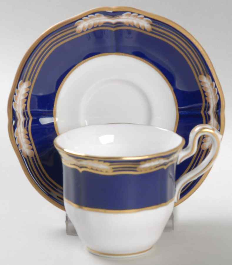 York Flat Demitasse Cup & Saucer Set by Spode-1