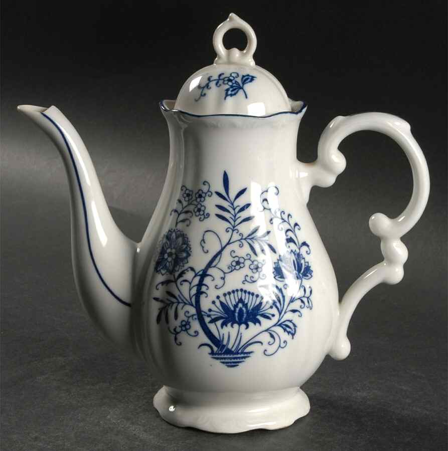 Blue Dresden Mini Coffee Pot & Lid by Sphinx Import-1