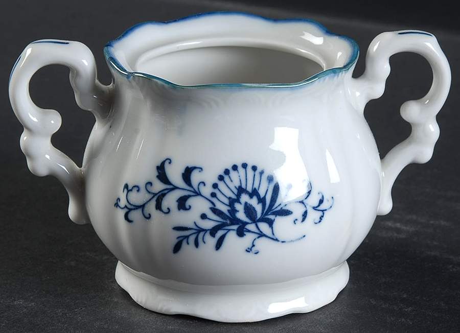 Blue Dresden Mini Sugar Bowl No Lid by Sphinx Import-1