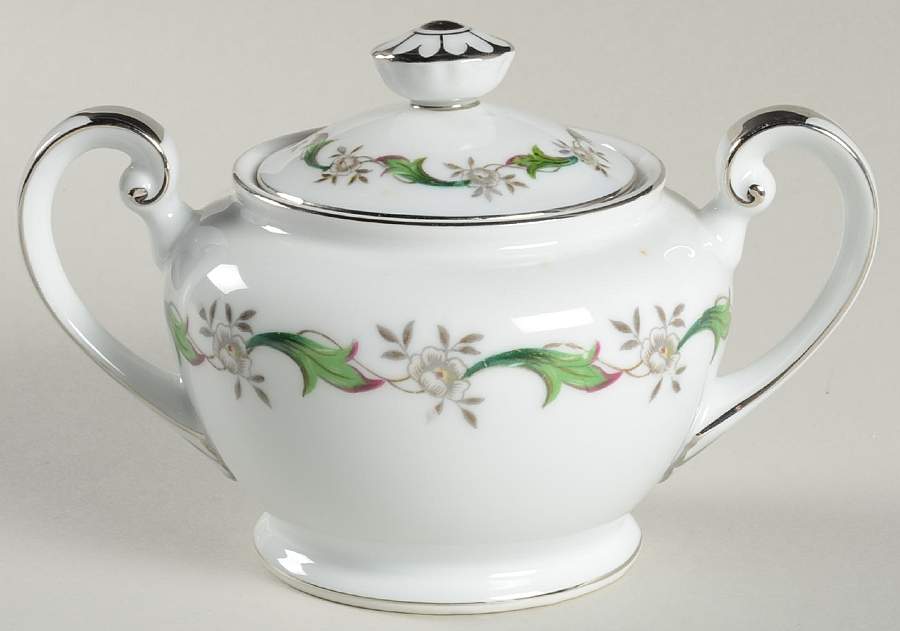 Colombia Sugar Bowl & Lid by Spring China-1