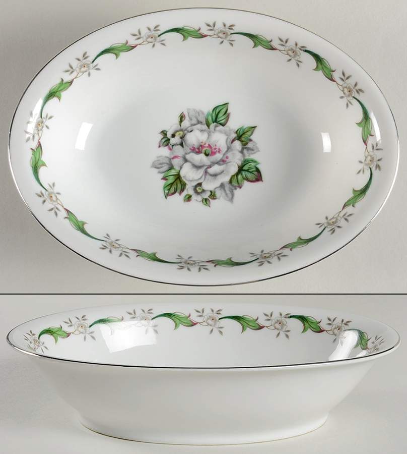 Colombia 10" Oval Vegetable Bowl by Spring China-1