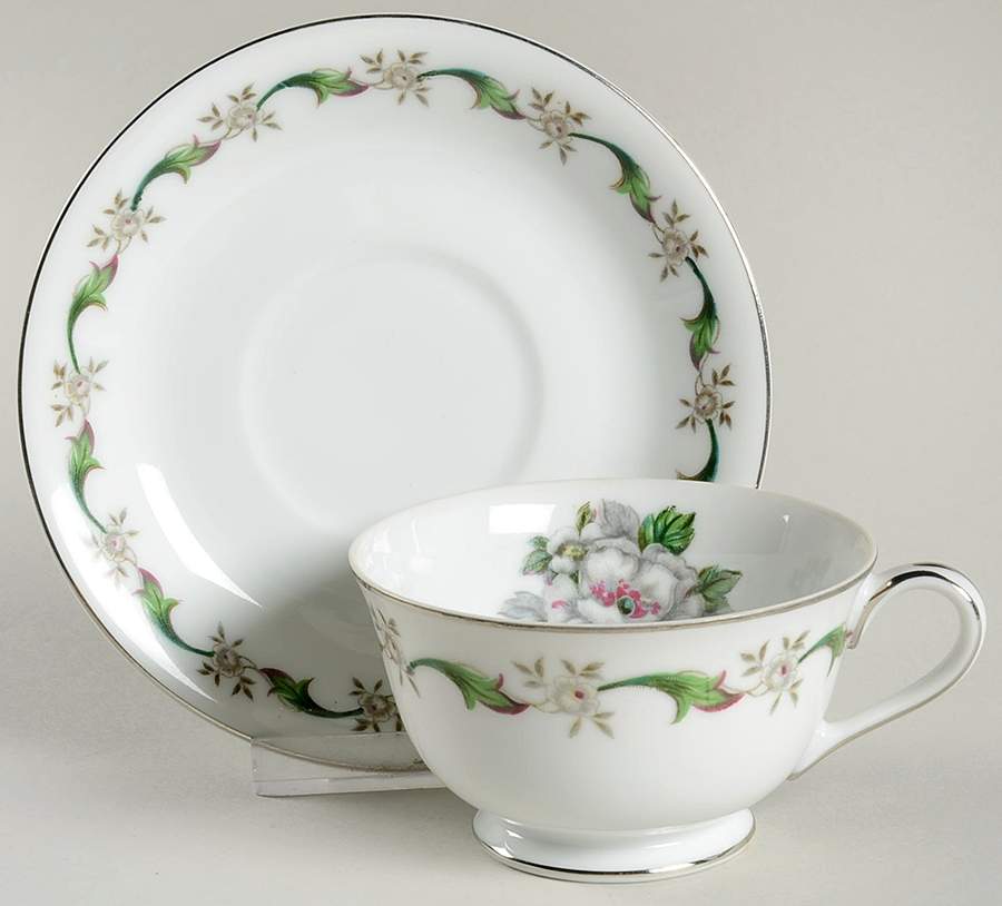 Colombia Footed Cup & Saucer Set by Spring China-1