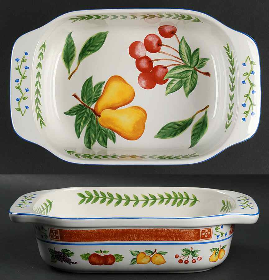 Fresh N' Fruity 11" Rectangular Baker by Strata Group-1
