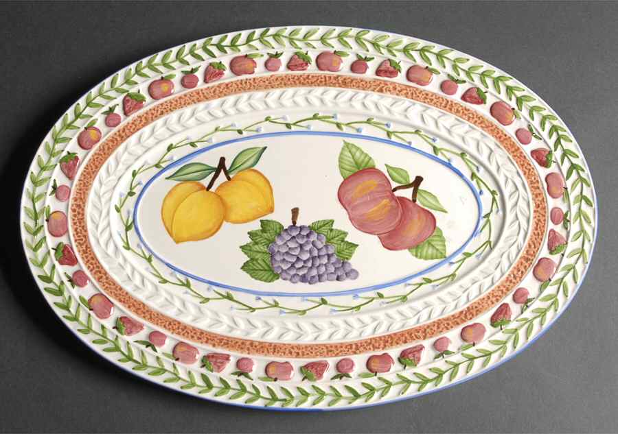 Fresh N' Fruity 16" Oval Serving Platter by Strata Group-1