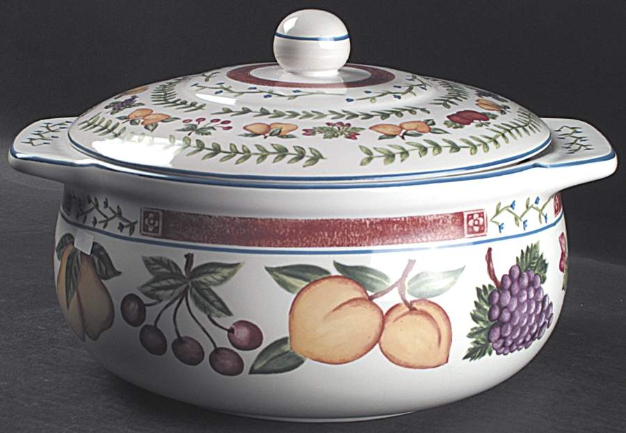 Fresh N' Fruity 5.25 Quart Round Covered Casserole by Strata Group-1