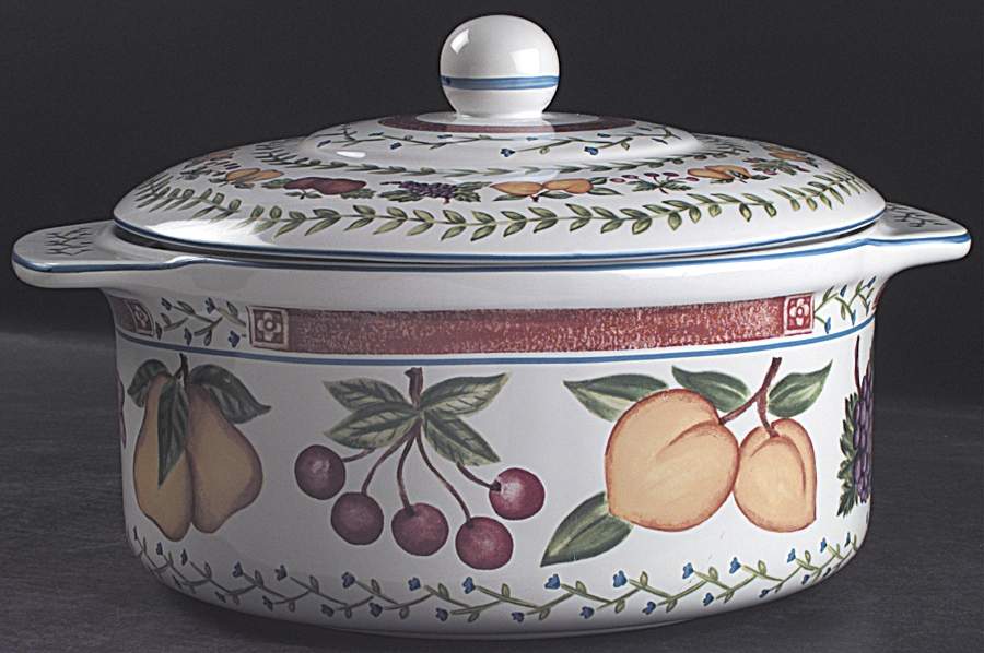Fresh N' Fruity 4.5 Quart Round Covered Casserole by Strata Group-1