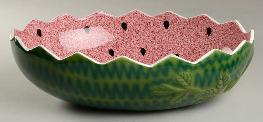 Ripe Watermelons 14" Large Oval Salad Serving Bowl by Strata Group-1