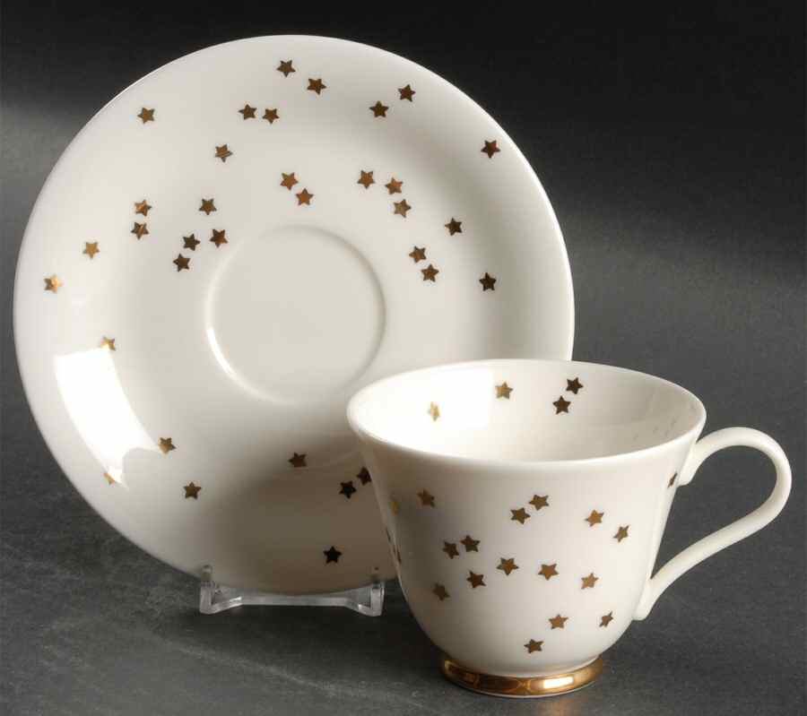 America Footed Cup & Saucer Set by Sasaki-1