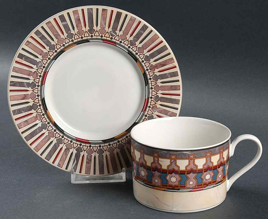 Andalusia Flat Cup & Saucer Set by Sasaki-1