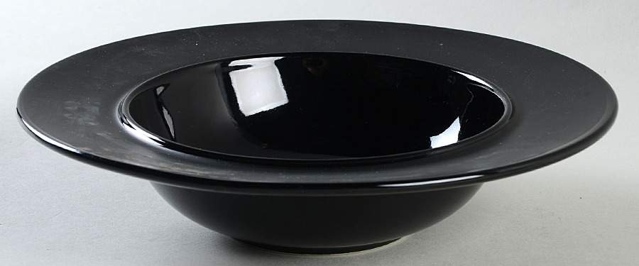 Anello Black Rim Soup Bowl by Sasaki-1