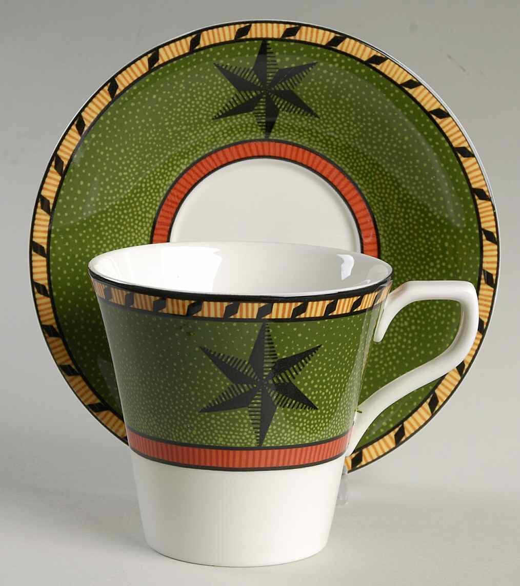Astrakan Flat Cup & Saucer Set by Sasaki-1