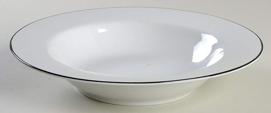Black Line Large Rim Soup Bowl by Sasaki-1