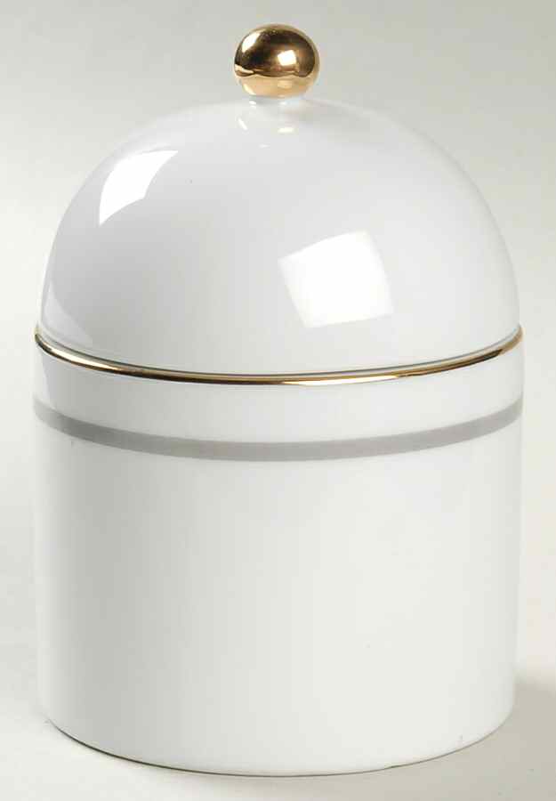 Calista Taupe Sugar Bowl & Lid by Sasaki-1
