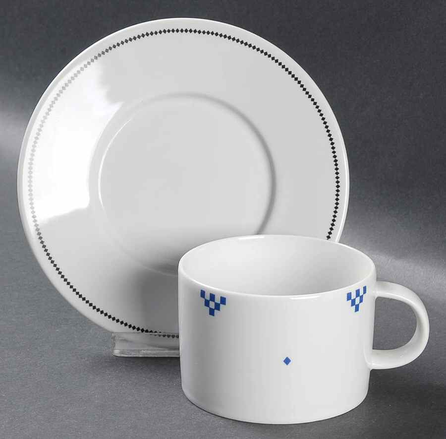 Colony Flat Cup & Saucer Set by Sasaki-1