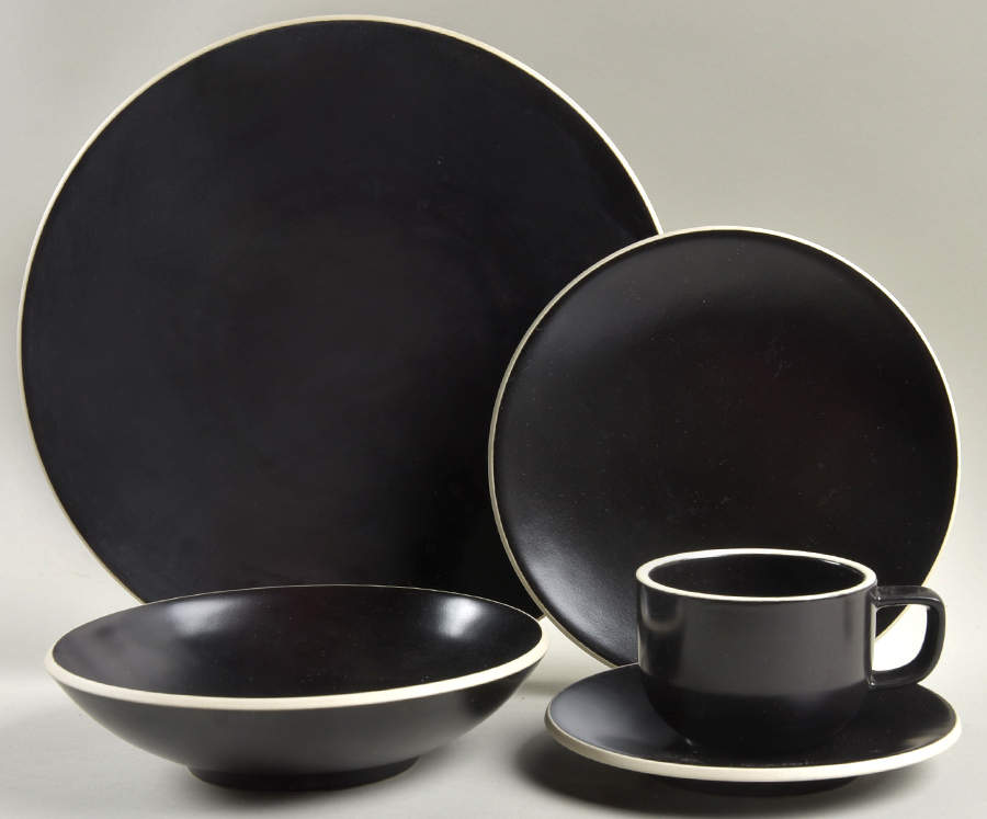 Colorstone Matte Black 5 Piece Place Setting by Sasaki-1