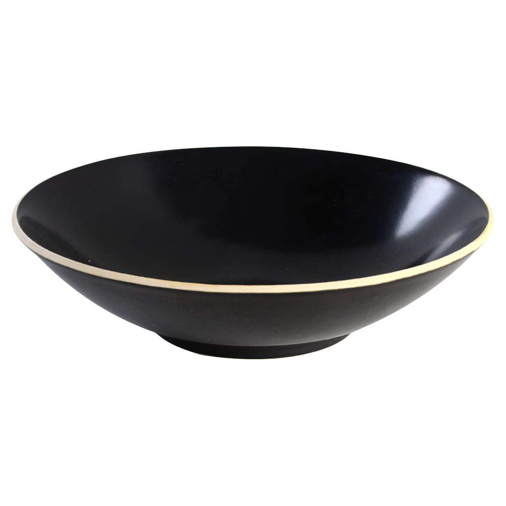 Colorstone Matte Black 9" Round Vegetable Bowl by Sasaki-1