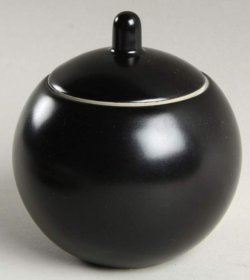 Colorstone Matte Black Sugar Bowl & Lid by Sasaki-1