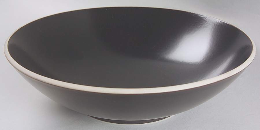 Colorstone Matte Black 11" Large Salad Serving Bowl by Sasaki-1